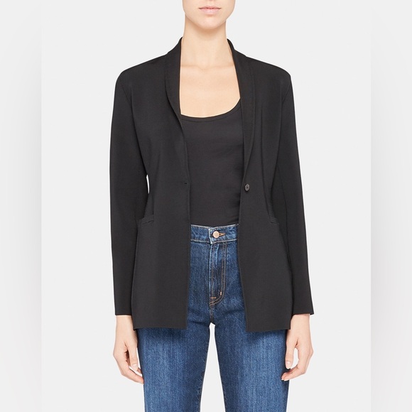 Theory Jackets & Blazers - Theory Etiennette Stretch Knit Blazer Black M